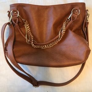 Brown bag with gold chain!